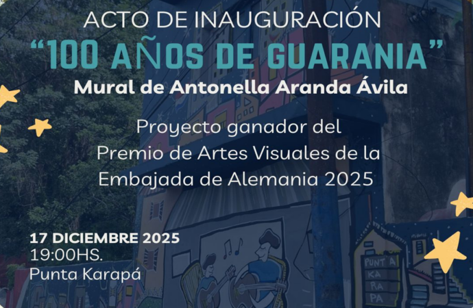 Inauguración del mural ganador alemán